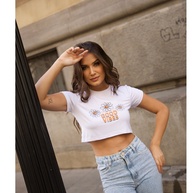 Blusa Cropped Good Vibes: Estilo e Conforto! - imagem 2