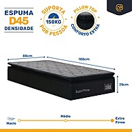 Colchão D45 Solteiro 88cm: Firmeza e Conforto! - imagem 2
