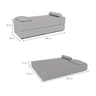 Sofá-Cama Linho Cru Cecília: 3 Lugares e Conforto! - imagem 2