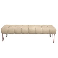 Recamier Casal Queen Veludo Bege: Luxo e Conforto - imagem 2