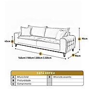 Sofá Orfeu 2 Lugares: Luxo e Conforto - imagem 2