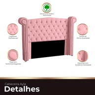 Cabeceira Casal Queen Rosa: Luxo e Conforto - imagem 2