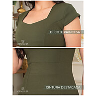 Vestido Tubinho Midi Gola Princesa – Elegância e Conforto - imagem 4