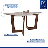 Conjunto Sala de Jantar Nápoles com 6 Cadeiras Luísa – Estilo Moderno e Conforto - imagem 2