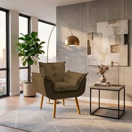 Poltrona Alice Decorativa Marrom - Conforto e Estilo para Salas e Consultórios - imagem 2