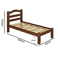 Cama de Solteiro Arauna Freijó 88cm: Robustez e Conforto - imagem 2
