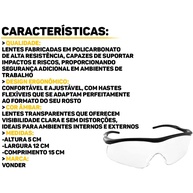 Óculos de Segurança Vonder: Proteção Total e Conforto - imagem 2