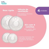 Lolly Concha de Amamentação Rígida Transparente - Proteção e Conforto para Mães - imagem 4