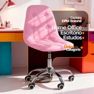 Cadeira Base Giratória Office Eiffel Botonê Rosa - Conforto e Estilo para seu Espaço - imagem 5