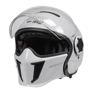 Capacete Moto GP Tech Zoom Branco: Estilo, Segurança e Conforto com Óculos Interno e Queixeira Removível - imagem 1