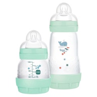 Kit 2 Mamadeiras Mam Easy Start Anticólica 130ml + 260ml Verde - Conforto e Segurança para Bebês - imagem 1