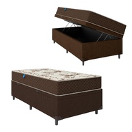 Cama Box Baú Solteiro com Colchão Espuma D33 Marquês 88x188cm - Conforto e Armazenamento - imagem 1