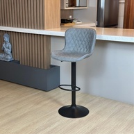 Banqueta Alta Giratória com Encosto em Couro PU - Conforto e Estilo Moderno para Cozinha - imagem 1
