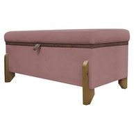 Puff Recamier Baú 100cm Versallies Boucle Rosê - Conforto e Estilo para o Quarto - imagem 4