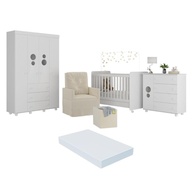 Quarto Completo com Colchão, Poltrona e Puff Pimpolho - Design Moderno e Conforto Total - imagem 1