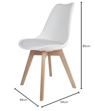 Cadeira Saarinen Wood CX1 - Base Fixa em Polipropileno Branco | Design Moderno e Conforto Duradouro - imagem 4