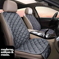 Capa Protetora Suede Cinza: Conforto e Elegância para o Banco do Seu Carro - imagem 4