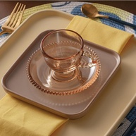 Conjunto 4 Xícaras de Café Wolff Pearl Cristal Âmbar - 80ml - imagem 1