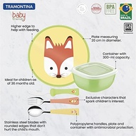 Conjunto Baby Friends Tramontina - 5 Peças Seguras e Coloridas para Alimentação Saudável - imagem 5