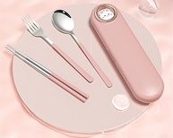 Conjunto de Talheres Aço Inox 304 com Pauzinhos Antiderrapantes | Portátil para Viagem e Acampamento - imagem 5