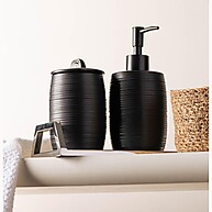 Conjunto Banheiro Cerâmica Duna Preto: Elegância! - imagem 1