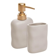 Conjunto Banheiro Wolff Organic: Elegância em Cerâmica Bege - imagem 1