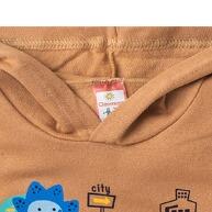Conjunto Bebê Moletom Estampado com Capuz e Calça Lisa - imagem 1
