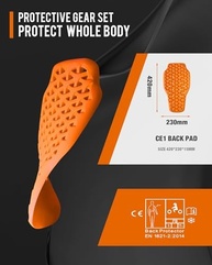 Conjunto de Armadura Borleni CE Nível 2: Proteção Essencial para Cotovelo e Ombro em Jaquetas de Motocicleta - imagem 3