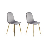 Conjunto com 2 Cadeiras Sindy Cinza: Estilo e Conforto para Sua Sala de Jantar - imagem 1