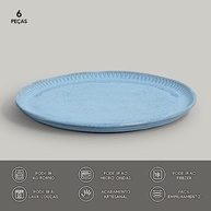 Conjunto com 6 Pratos Sobremesa Porto Brasil Linhas Breeze 21,5cm - Moderno e Versátil - imagem 5