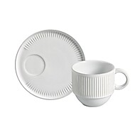 Conjunto com 6 Xícaras de Chá Empilhável New White – Elegância e Praticidade - imagem 1