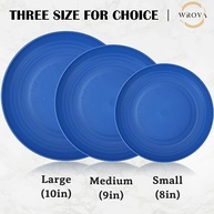 Pratos de Palha de Trigo Inquebráveis 20cm - Conjunto de 8 Reutilizáveis Seguros para Micro-ondas e Lava-louças - imagem 5