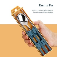 Conjunto de Talheres Reutilizáveis com Estojo – Palitos e Colher em Aço Inox para Viagem - imagem 5