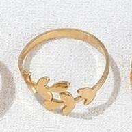 Conjunto de Anéis com Pérola e Design de Borboleta - imagem 1