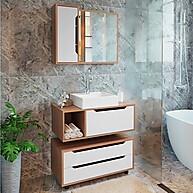 Conjunto de Banheiro com Gabinete Suspenso: Organize com Estilo! - imagem 1