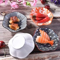 BOSILI Conjunto de 4 tigelas de cerâmica para molho de soja para tempero de churrasco de ketchup de sushi - imagem 3
