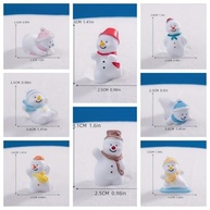 Conjunto de 8 Estatuetas de Resina Art Déco - Boneco de Neve e Amigos | Decoração Festiva e Coleção para Casa - imagem 2