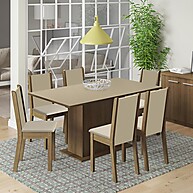 Conjunto de Jantar Ohana Madesa: Mesa com 6 Cadeiras Rustic - imagem 1