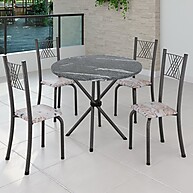 Conjunto de Jantar Redondo: Granito e Design! - imagem 1