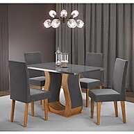 Conjunto de Jantar Vidro 120cm: Elegância e Conforto - imagem 1