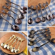 Conjunto de 5 Colheres Vintage Estilo Marinheiro em Liga de Zinco - Design Oceânico para Chá, Café e Sobremesas - imagem 5