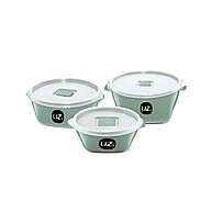 Conjunto de Potes UZ UZ1880-VEM 3 Peças Verde – Prático e Elegante - imagem 1