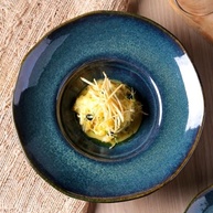 Conjunto com 4 Pratos de Massa Porto Brasil em Stoneware Orgânico Oceano - Design Artesanal e Resistente - imagem 3