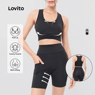 Conjunto Esportivo Lovito: Top e Bermuda com Bolso - imagem 1
