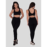 Conjunto Fitness Feminino Cintura Alta com Tecnologia Zero Transparência - imagem 1