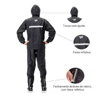 Conjunto Impermeável Pantaneiro Nylon Preto EXG: Proteção Total Contra Chuva e Vento - imagem 5