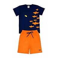 Conjunto Infantil Marinho Peixes: Estilo e Conforto! - imagem 1
