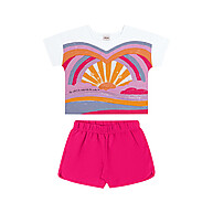 Conjunto Infantil Menina Solar Elian Rosa - imagem 1