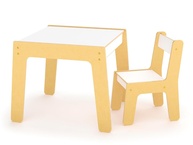 Conjunto Mesa e Cadeira Infantil Montessori Junges - Madeira Reflorestada - imagem 1