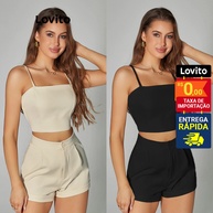 Conjunto Lovito: Top e Shorts Feminino Casual - imagem 1
